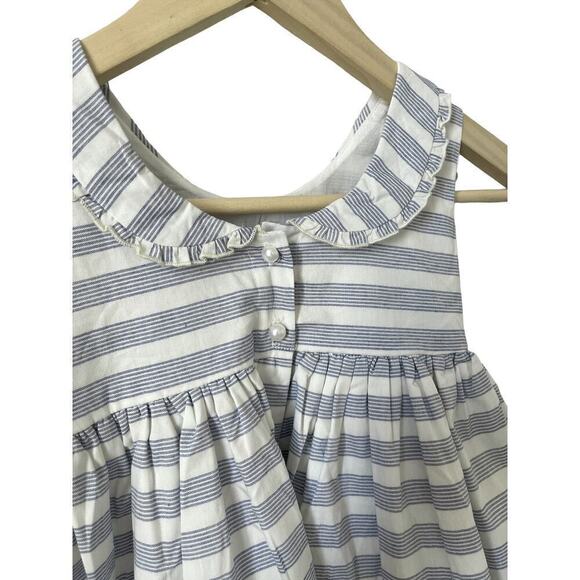 SweetHoney NWT Blue And White Stripe Dress 4T (read) - Picture 4 of 6
